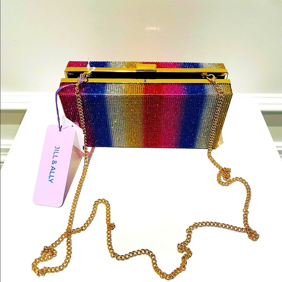 Brand new JILL & ALLY Rhinestone Embellished Convertible Clutch - Picture 5 of 7